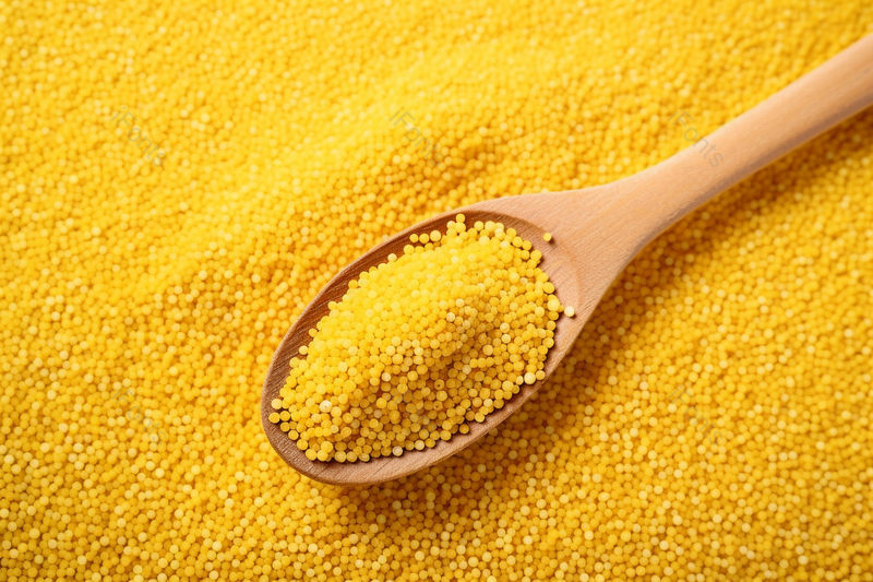 黄色小米图片素材木制勺子,高清,摄影图,摄影图片,图片大全,摄影图免费下载